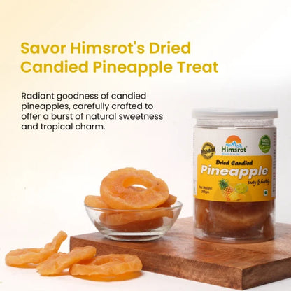 Himsrot Healthy Dried Pineapple Fruit Slices from Himalayas 100% Natural Sun Dried Fruits, 200g