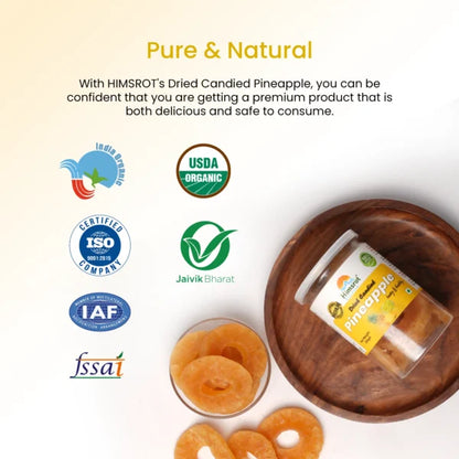 Himsrot Healthy Dried Pineapple Fruit Slices from Himalayas 100% Natural Sun Dried Fruits, 200g