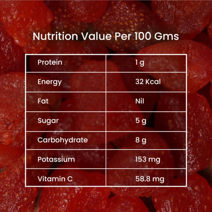 Himsrot Dried Strawberry Fruits from Himalayas 100% Natural Sun Dried Candied Strawberries, 200g