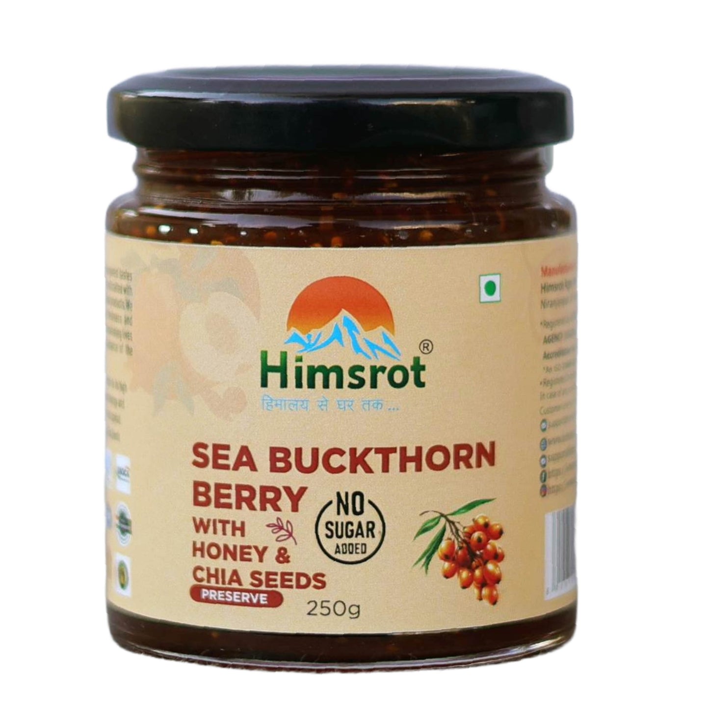 Himsrot Seabuckthorn Berry Preserve With Honey n Chia Seeds