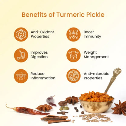 Himsrot Organic Turmeric Pickle Haldi Achar,  200g