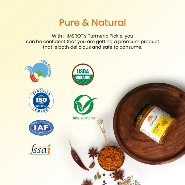Himsrot Organic Turmeric Pickle Haldi Achar,  200g