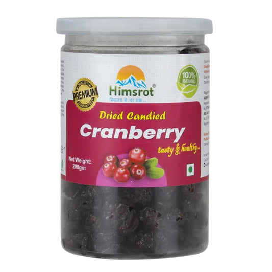 Himsrot Dried Cranberry Healthy Whole Dry Cranberry Fruit from Himalayas 100% Natural Sun Dried Berries, 200g