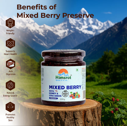 Himsrot Mixed Berry Preserve with Honey & Chia Seeds 250gm
