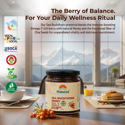 Himsrot Seabuckthorn Berry Preserve With Honey n Chia Seeds